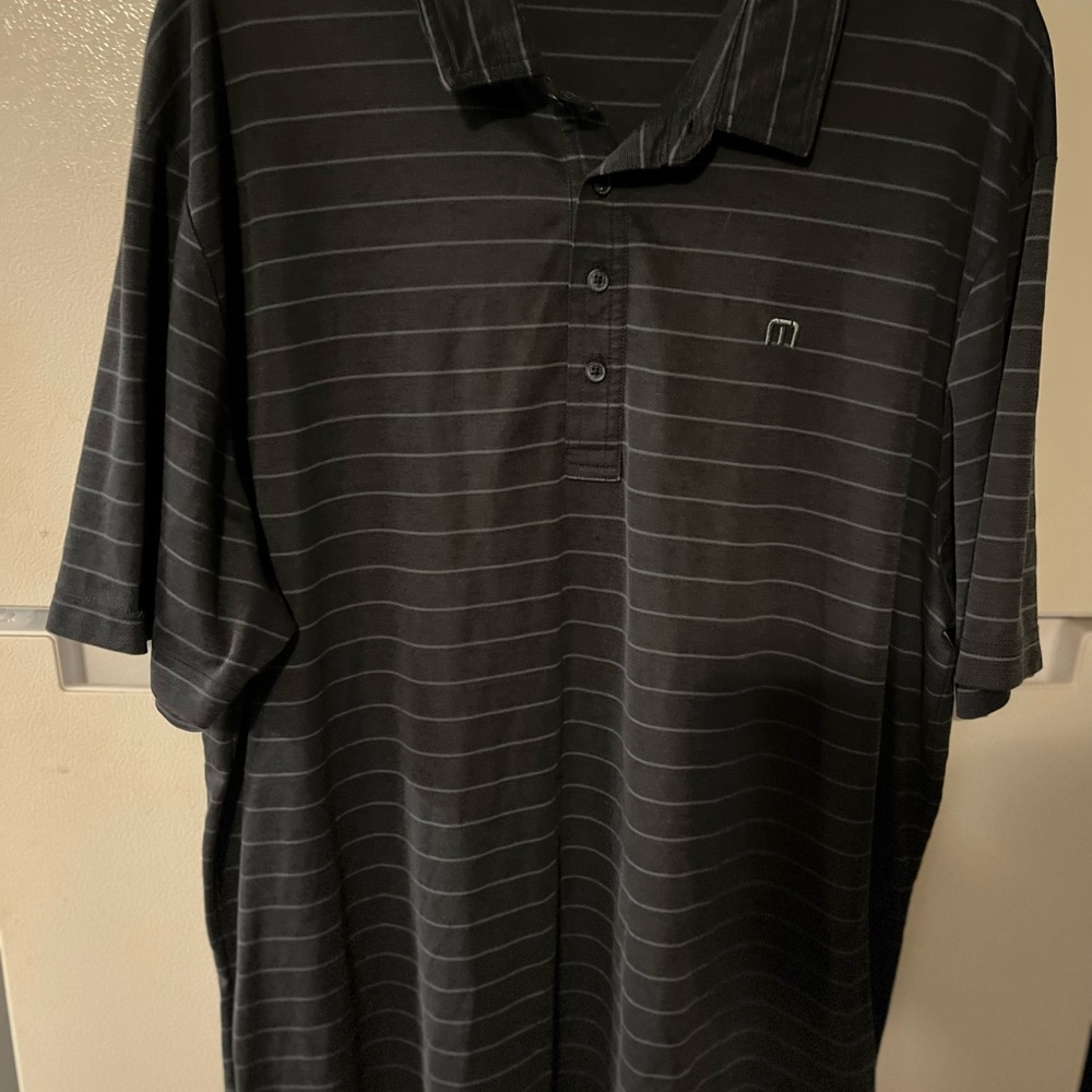 Travis Mathew blue Striped Polo‎ Shirt